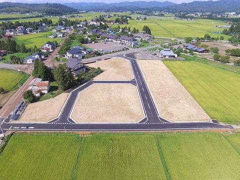 上空から見た添川住宅団地